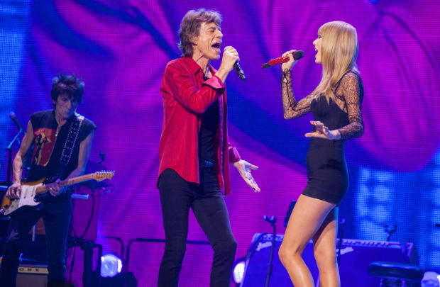 Ronnie Wood, Mick Jagger, Taylor Swift